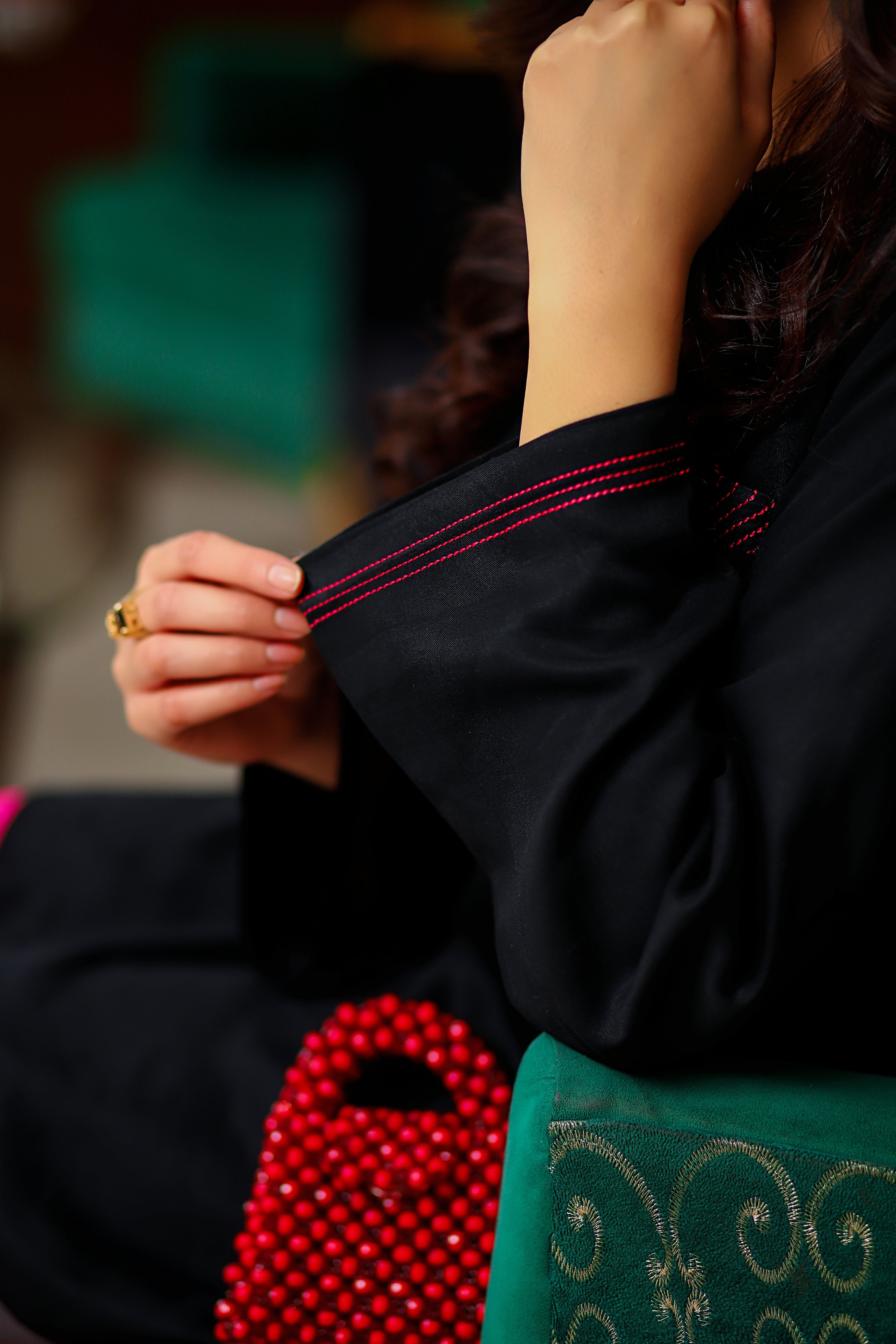 2pc - Black and Shocking Pink Cultural Dress